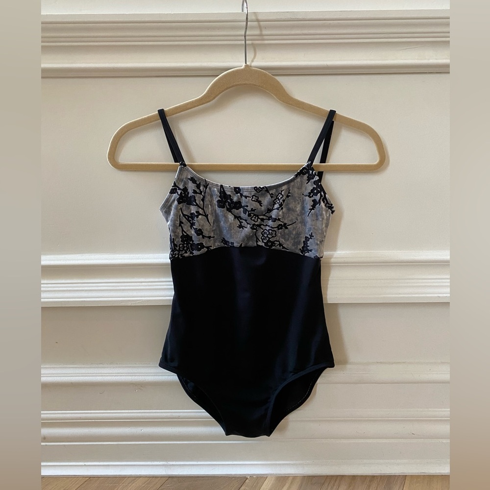 Vintage 00’s Crushed Velvet nylon camisole leotard - Small